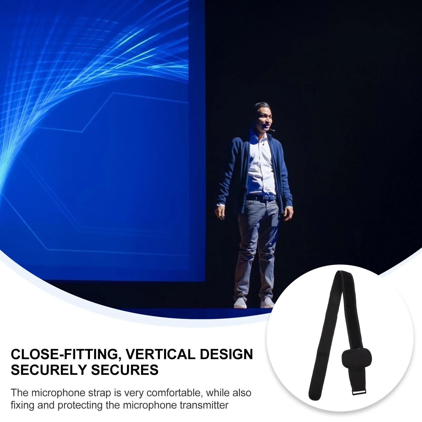 

Wireless Microphone Waist Bag Storage Pouches Earphone Belt Headset Transmitter Durable Vertical Design Protects Devices