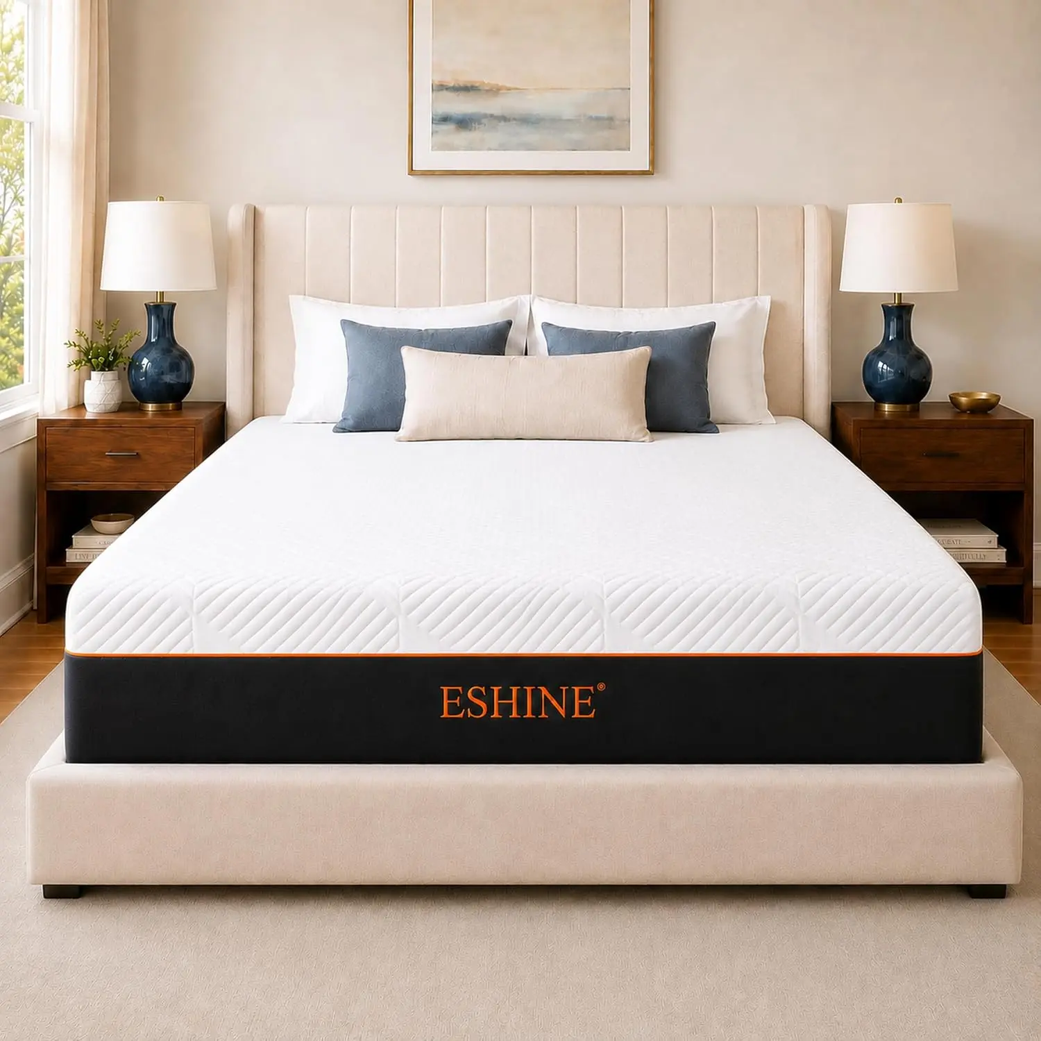 Green Tea Infused for Pressure Relief, USA Made, CertiPUR-US Certified, Medium Firm Mattress in a Box