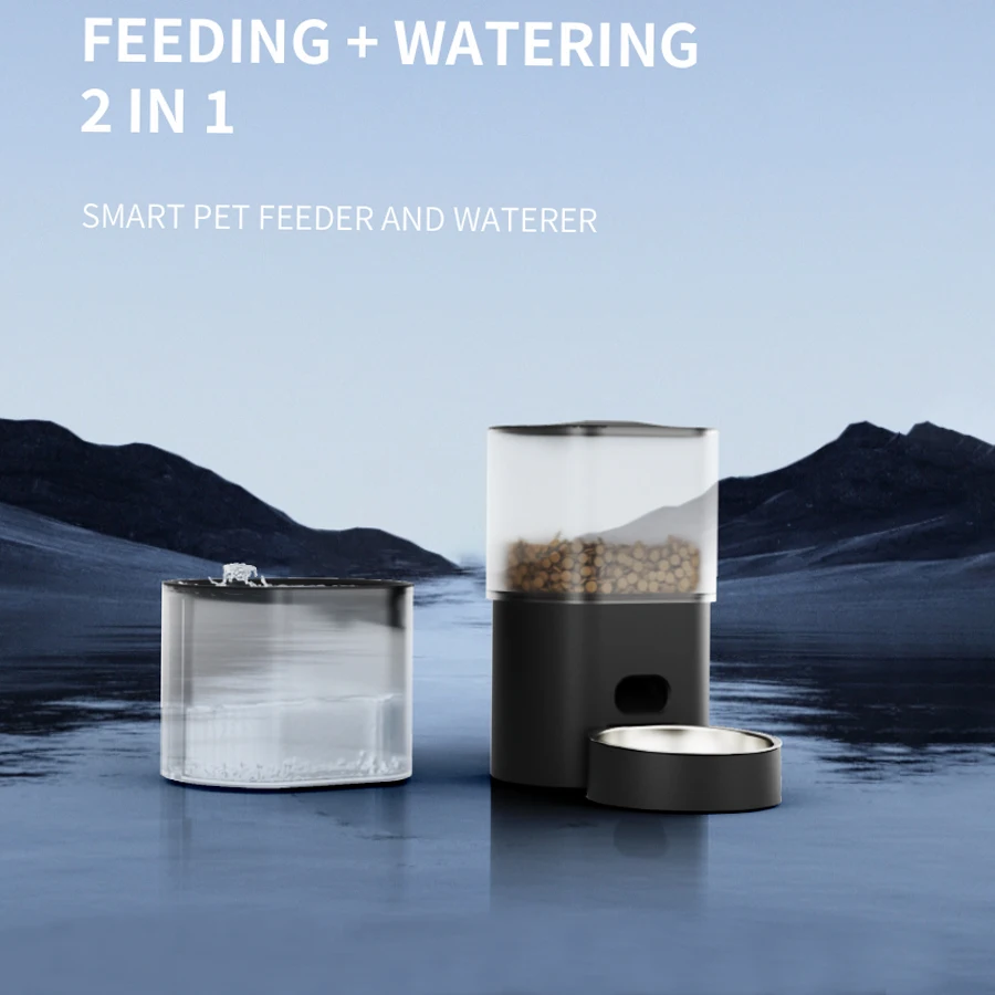 Automatic Cat Feeder Pet Water feeder Smart WiFi Cat Food Dispenser Remote Control Auto Feeder For Cat Dog Dry Food Suit