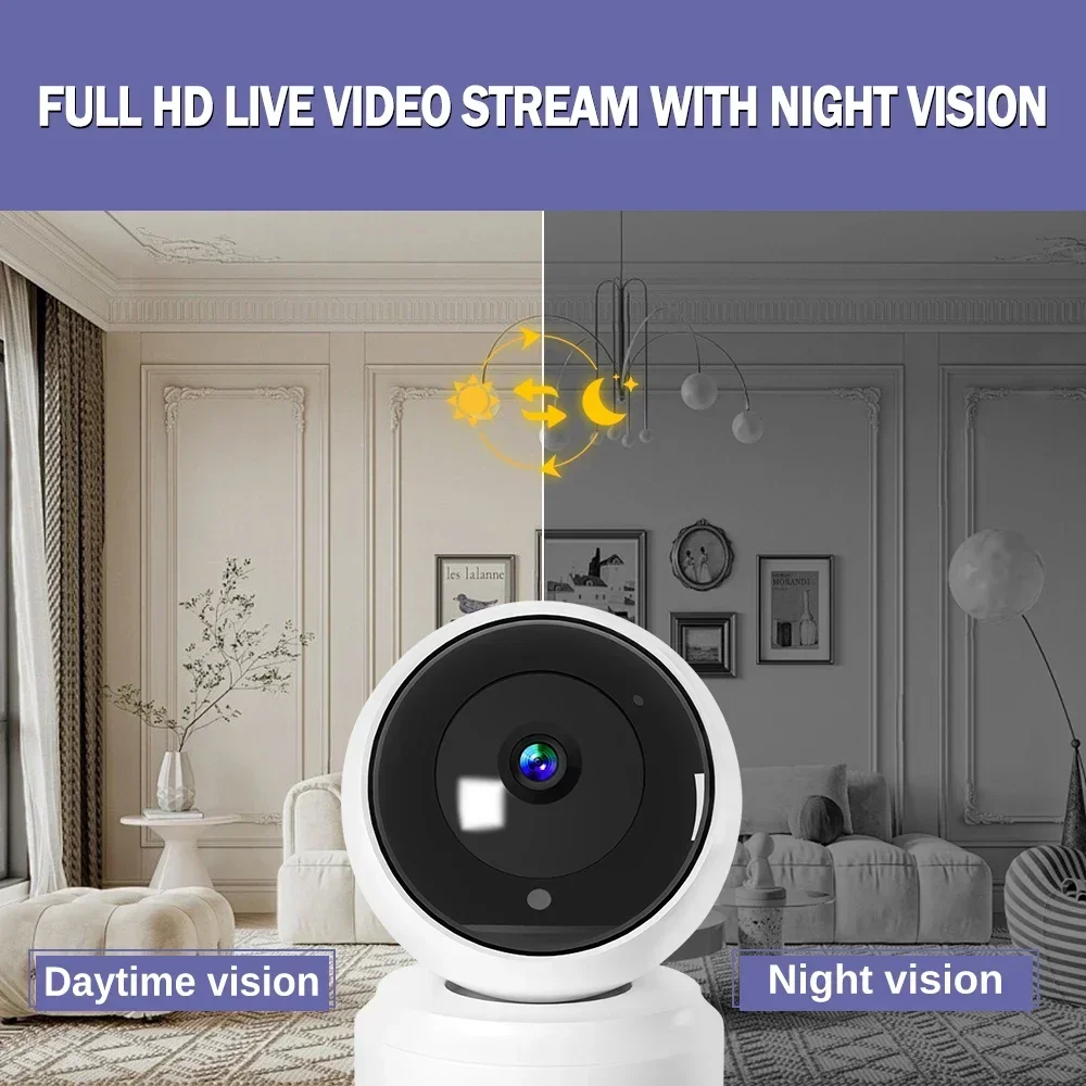 Smart Home Security Camera 108P Baby Monitor 2MP HD Ultra-clear IP Night Vision Voice Intercom AI Smart Home