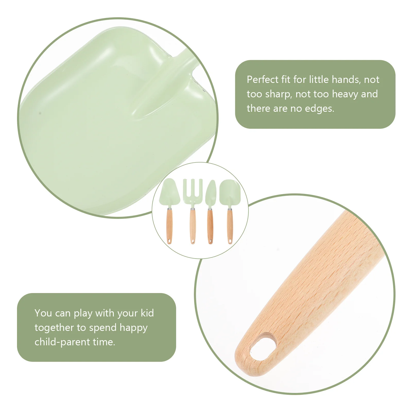 1 مجموعة من أدوات زراعة الأطفال الاطفال البستنة مجموعة مقبض خشبي الحديد المطاوع معاول اليد أشعل النار للزراعة في الهواء الطلق