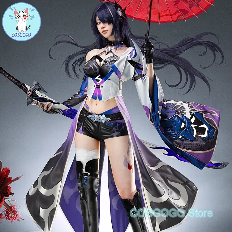 COSGOGO Honkai: Star Rail Acheron Game Suit Gorgeous Sexy Uniform Cosplay Costume Halloween Party Role Play Outfit Women