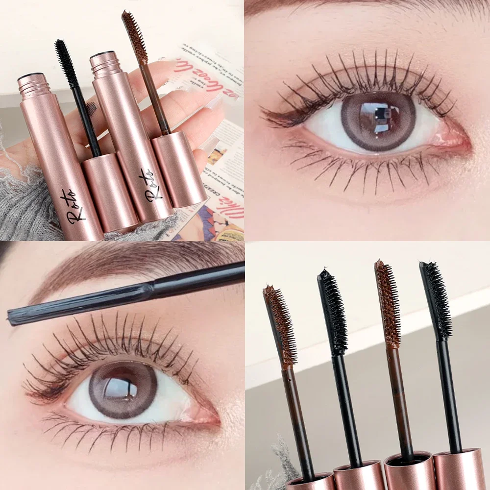 Waterproof Mascara Lengthening Black 3D Lash Eyelash Extension Eyes Lashes Long-wearing Purple Brown Mascara Korean Cosmetics