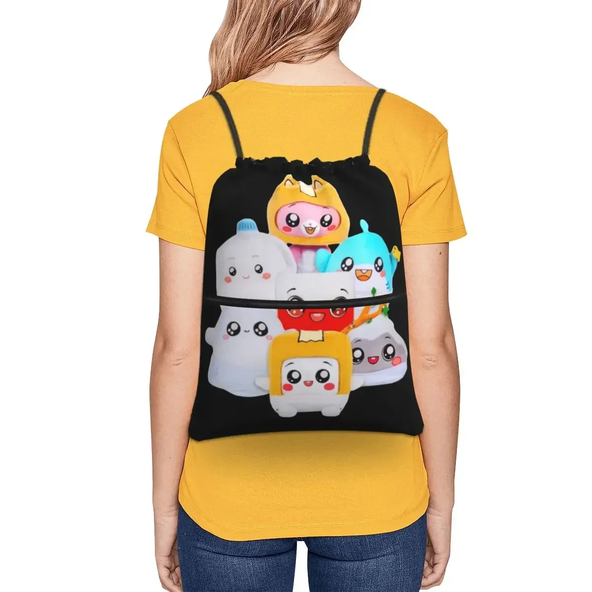 Rocky Lankybox Lanky Box Portable Backpacks Drawstring Bag Fashion Drawstring Bundle Pocket Shoes Bags For School Students