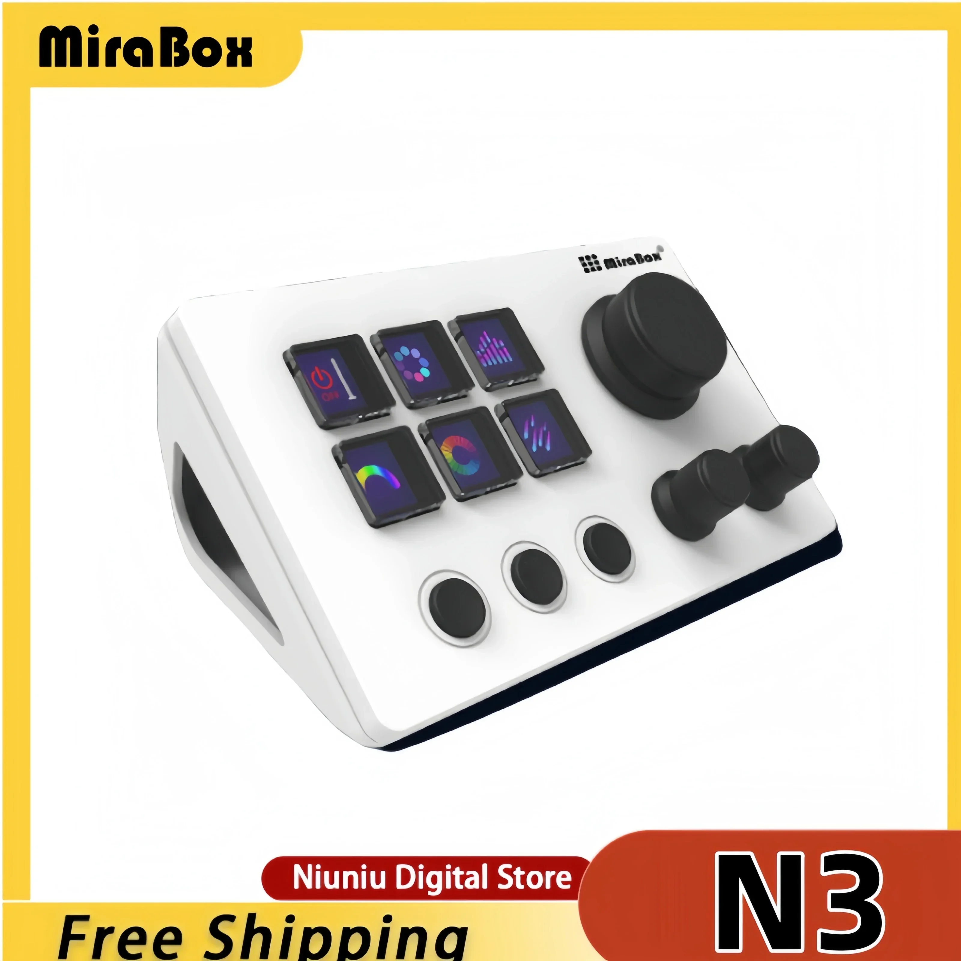 Mirabox N3 Custom Visual Mini Keyboard With Screen Knob Macro Programming Visual Domestic Streamdeck Live Broadcast Console