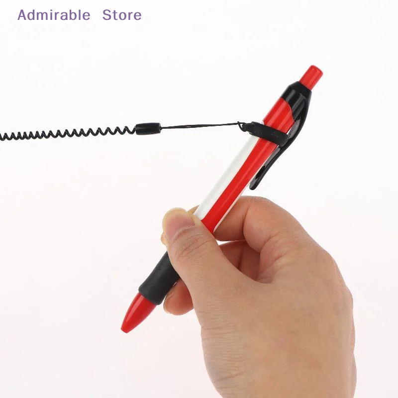 [W]5Pcs Stylus Pen Tether Anti-lost Rope Set Retractable Spring Cord for Business Workers Students Tablet Phone Use