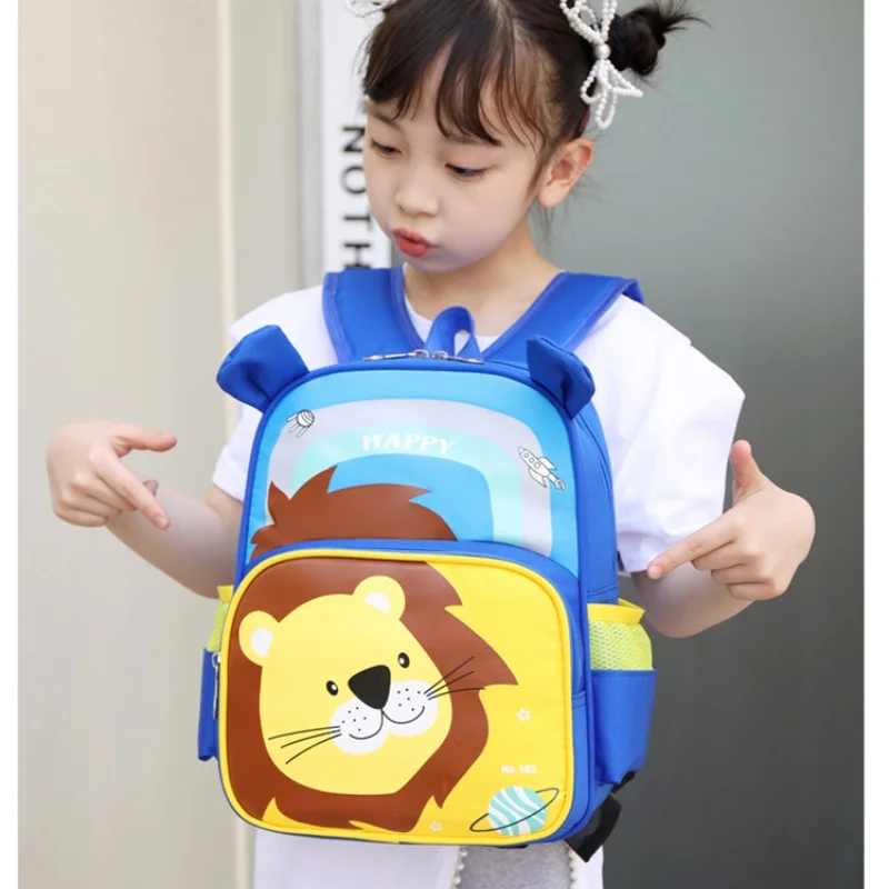 Primary Girls Rabbit Boys Lion Animal Backpacks 2022 New Cute Grade 1-3 Children Students Cartoon School Bags Mochila All-match