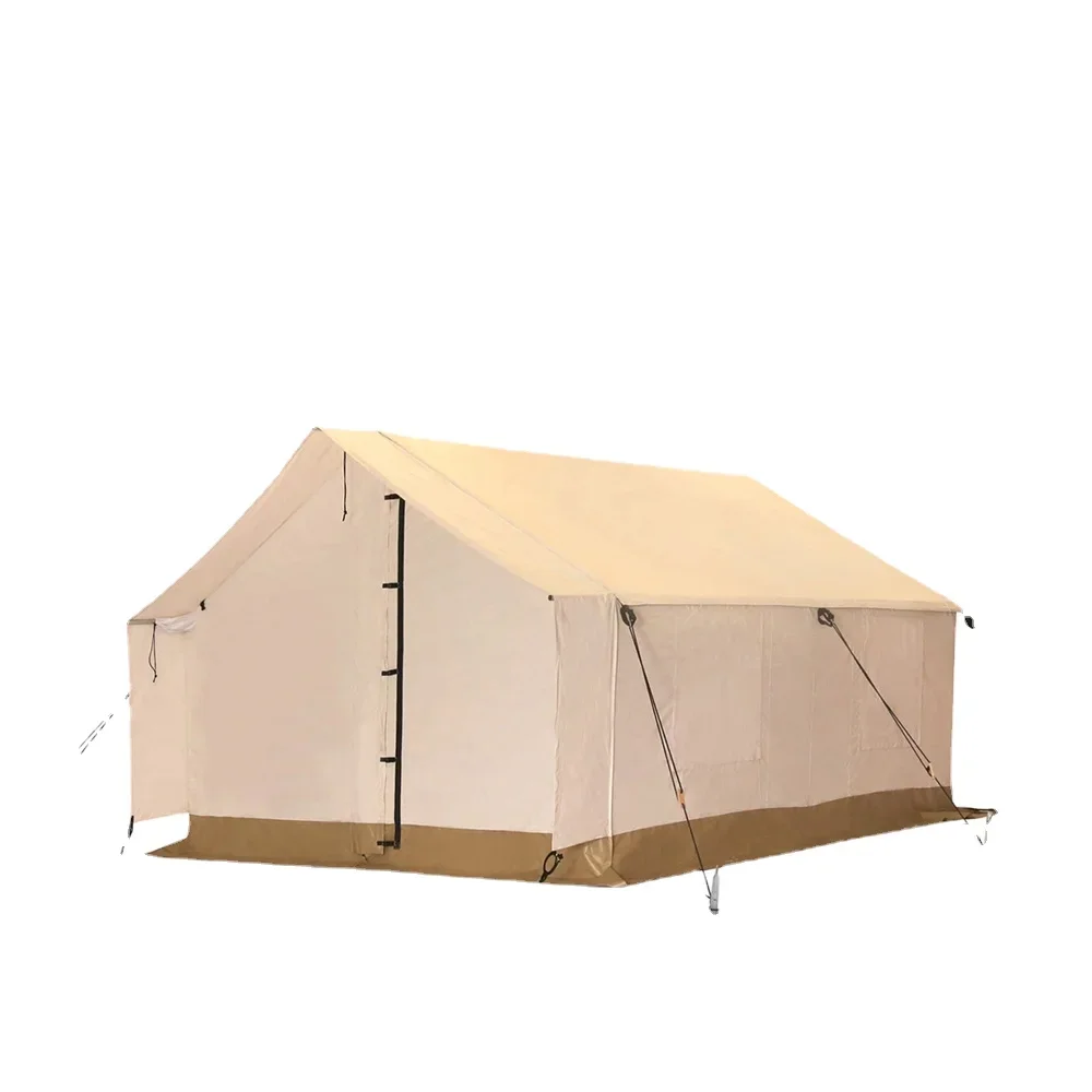 

Luxury Waterproof Glamping Cotton Canvas Wall Tent, 12' x 14' for Outdoor Camping, Travel, Family OR Military