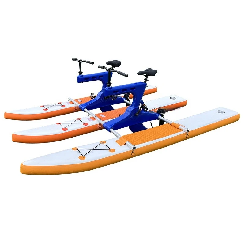 

Double water bike, brushed air cushion water inflatable pedal boat attractions boat sightseeing pedal