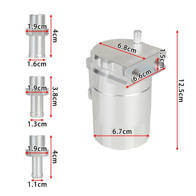 Kit universel de récupération d'huile pour voiture, filtre à air, récipient de collecte d'huile, pot de ventilation