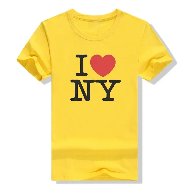 Refranes con letras estampadas para hombre y mujer, ropa de calle de estilo I Love NY, camisetas Unisex, camiseta de I Love New York, harajuku