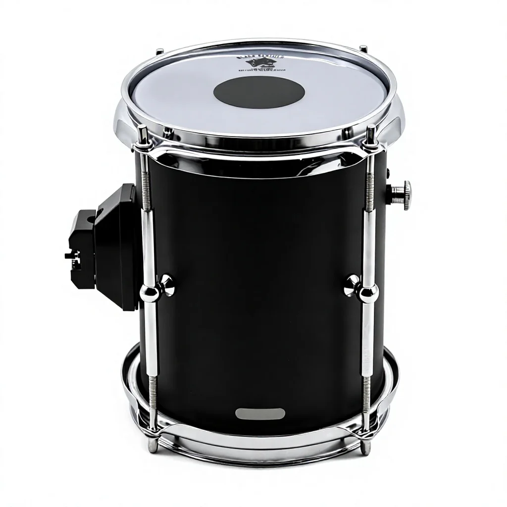 6-Inch Effect Side Snare Rocket Drum Black Panther Series Zinc Alloy Shell Built-In Adjustable Snare Wires Compact Size