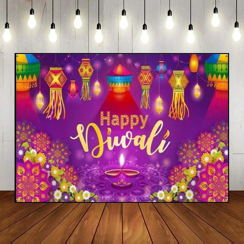 Diwali Beach Summer Baby Shower Background Silhouette Birthday Decoration Seaside Photo Tropical Photography Backdrops Palm Tree