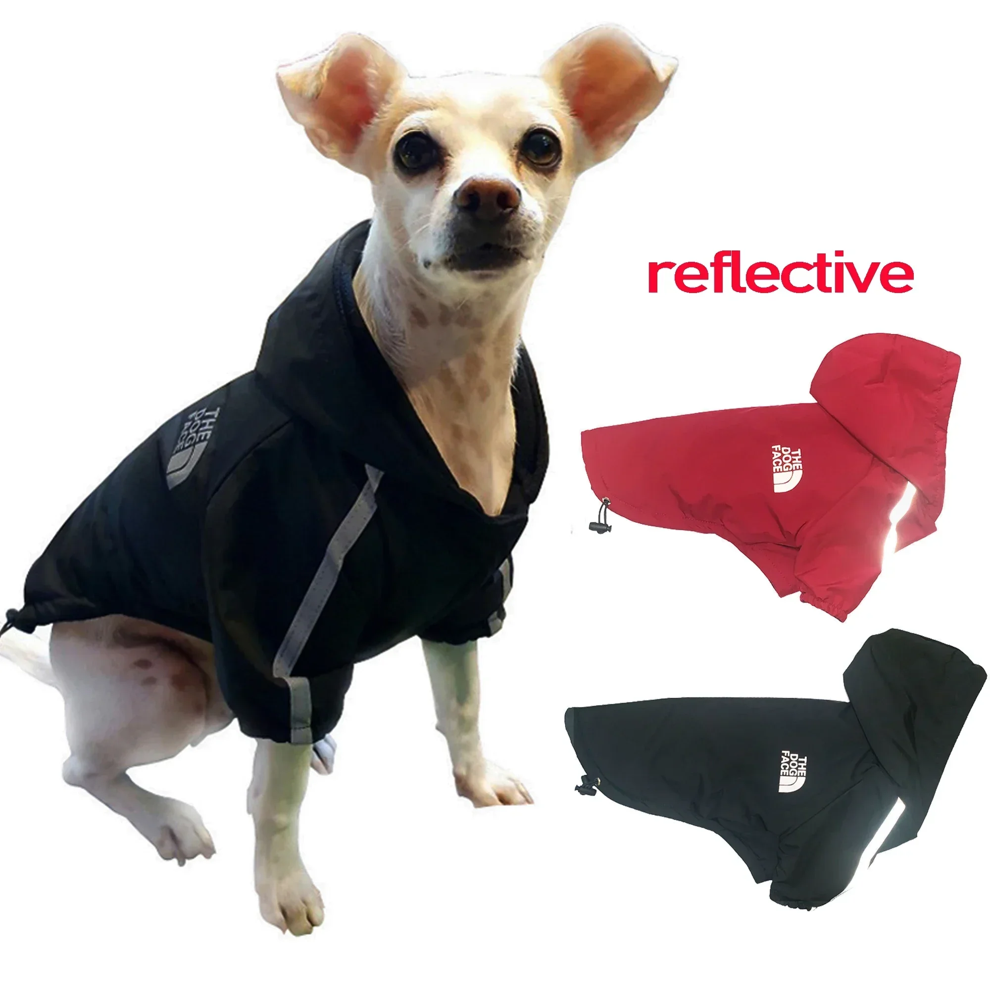 Waterproof Dogs Clothes Reflective Pet Coat For Small Medium Dogs Winter Warm Fleece Dog Jackets Puppy Raincoat Chihuahua Outfit