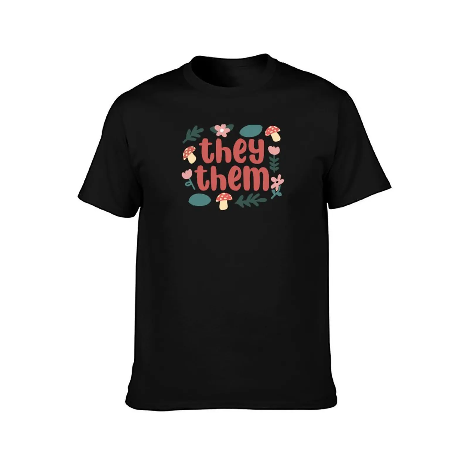 cottage core they them pronouns T-Shirt Basic Crew Neck Short Sleeve Top