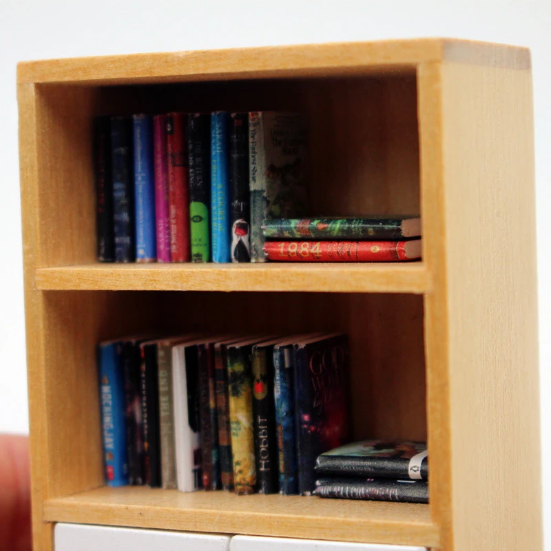 10PCS Dollhouse Miniature Magazines Books Novels Model Dolls House Scene Decor Accessories