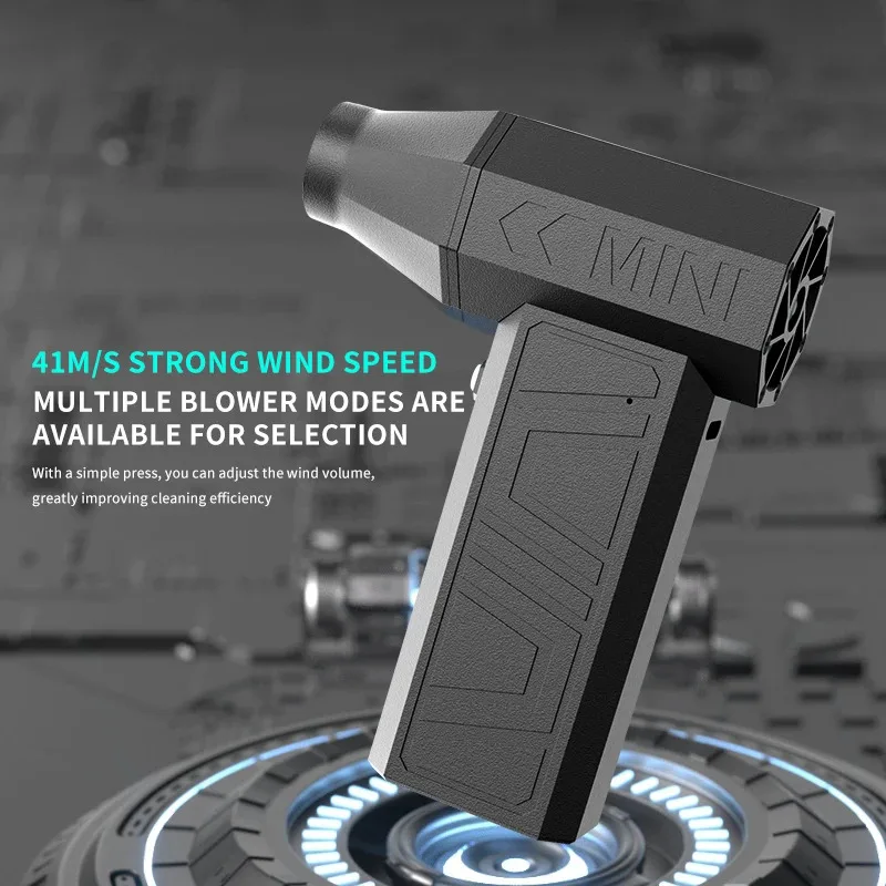 

130000 об/мин турбореактивный вентилятор электрическая воздушная тряпка портативный чистящий вентилятор инструмент для выдувания автомобиля снег 4 передачи регулируемая зарядка типа C