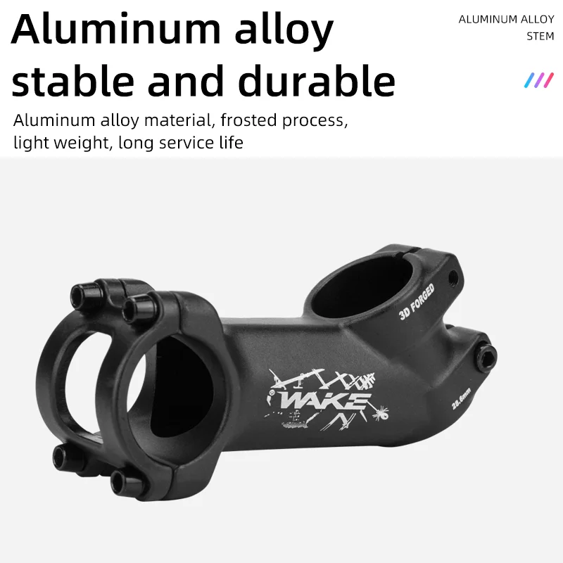 Wake Mountain Bike MTB Handlebar Stem 35 Degree 31.8mm Aluminum Alloy Lightweight for Road Bicycle Accessories BMX Cycling