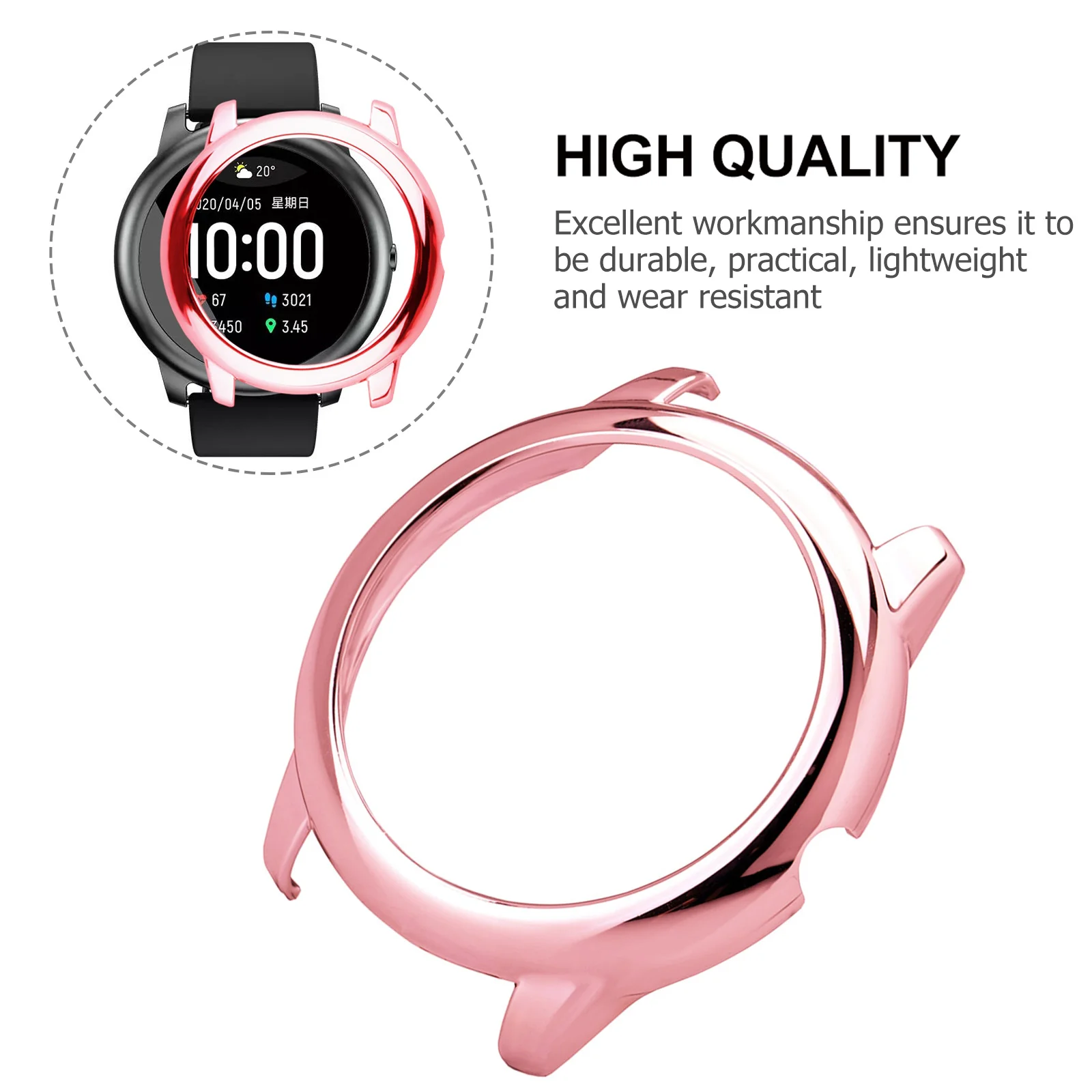 Shockproof Frame Accessories Protective Case Watch Plated Screen Protector PC Smartwatch