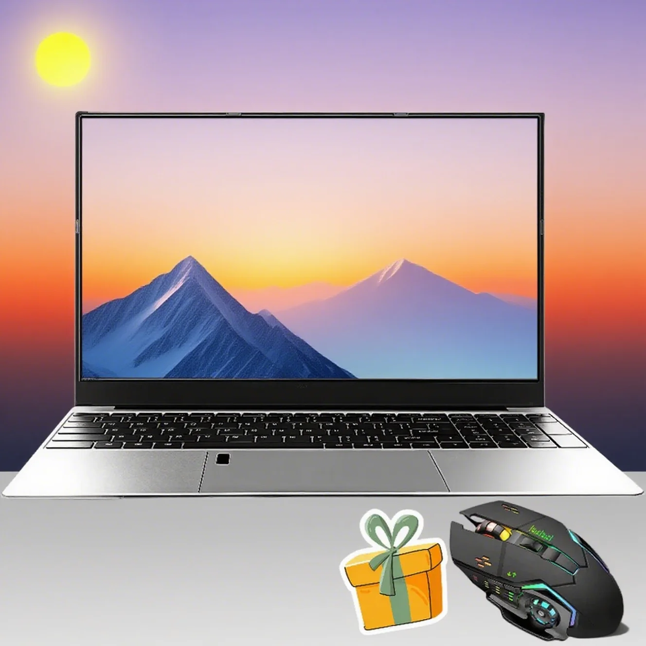 كمبيوتر محمول للألعاب AMD Ryzen R5 R7 مقاس 15.6 بوصة، كمبيوتر محمول محمول، 16 جيجابايت DDR4 512 جيجابايت IPS WiFi بإضاءة خلفية لبصمة الإصبع، خاص