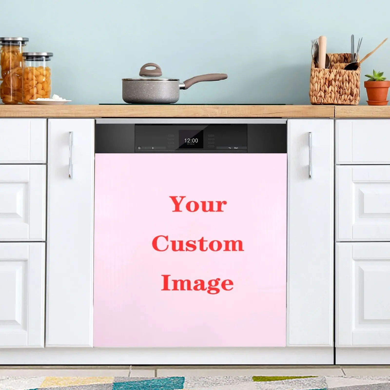 

66x58,5 см художественные кухонные магнитные наклейки для посудомоечной машины, водонепроницаемые и противообрастающие ПВХ, украшение для дома, наклейка на холодильник на заказ