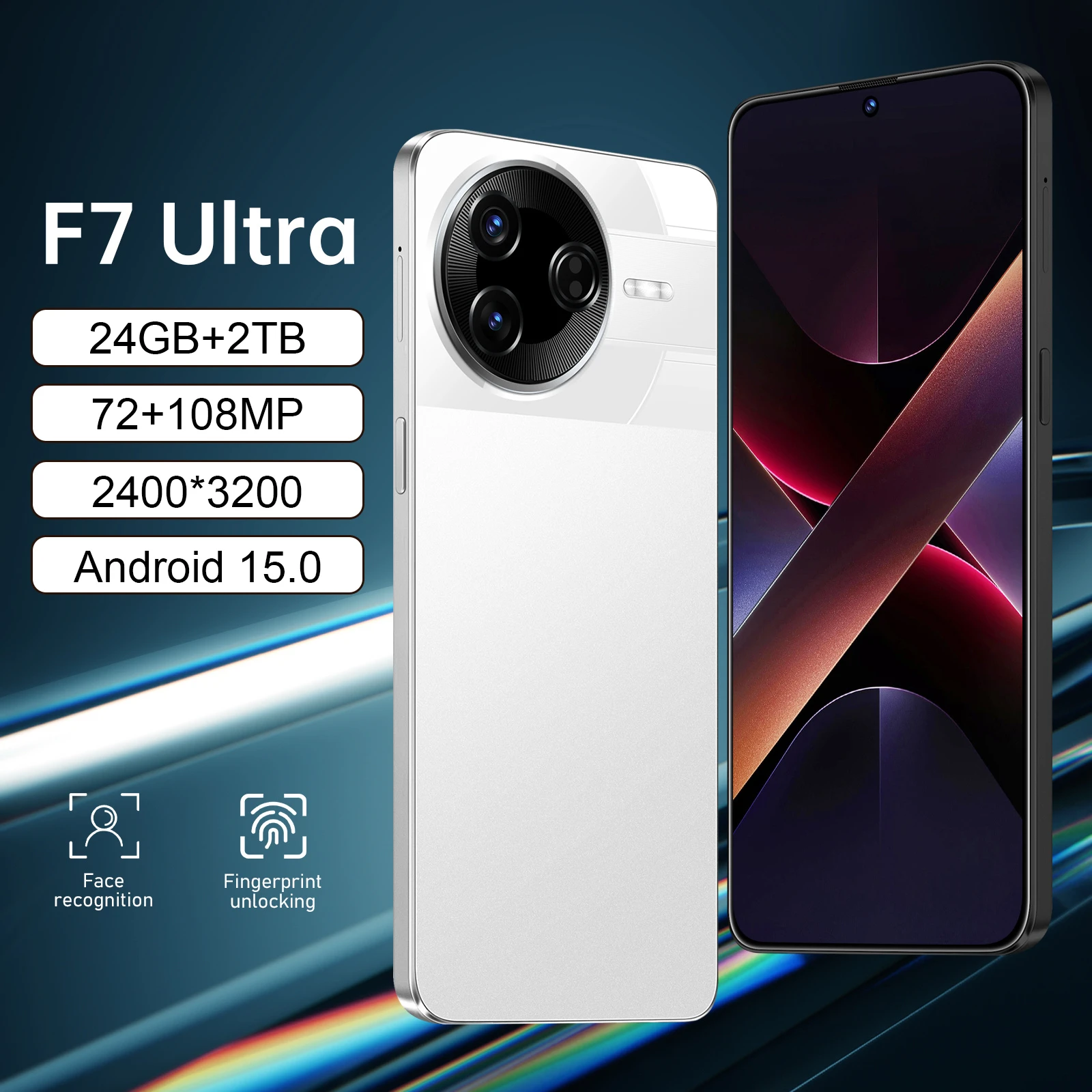 

Newest version MI F7 Ultra 5G Intelligent 22GB+2TB Android System 15.0 7.3inch 7800mAh mAh Battery Dual Card Dual Standb