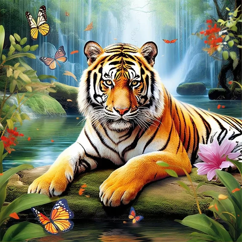 Oil Painting By Numbers Kits Tiger King Animal Drawing Canvas DIY Pictures By Numbers Home Decor