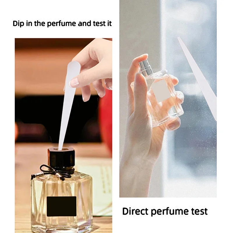 

100Pcs Pointed End Tape Aromatherapy Fragrance Perfume Essential Oils Test Tester Paper Strips Outfit Scented Diffuse Sticks
