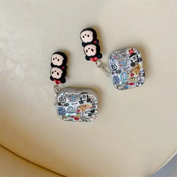 Disney Mickey Hörlursfodral för Airpods 1/2 3 Pro Tecknat Bluetooth Headset Mjukt Fodral Skyddande Fodral Tillbehör med Nyckelring 10 best sales Mickey airpods - №2