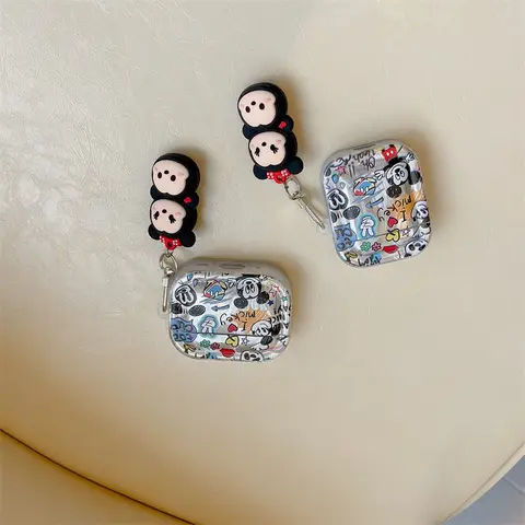 डिज्नी मिकी ईयरफोन केस एयरपॉड्स 1/2 3 प्रो कार्टून ब्लूटूथ हेडसेट सॉफ्ट केस प्रोटेक्टिव कवर एक्सेसरीज कीचेन के साथ 10 best sales मिकी एयरपॉड्स - №2