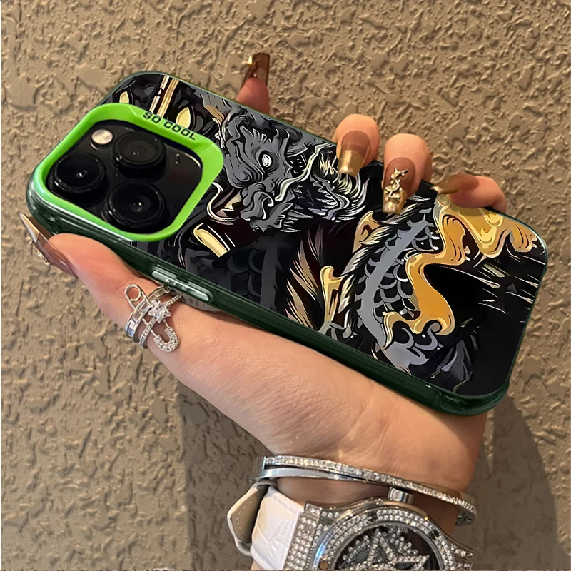 Oni Mask Samurai Printing Hard Case for iPhone 16E 11 12 16 15 14 13 Pro Max XS X XR Plus 8 7 SE 2020 Shockproof Matte Cover PC view 5