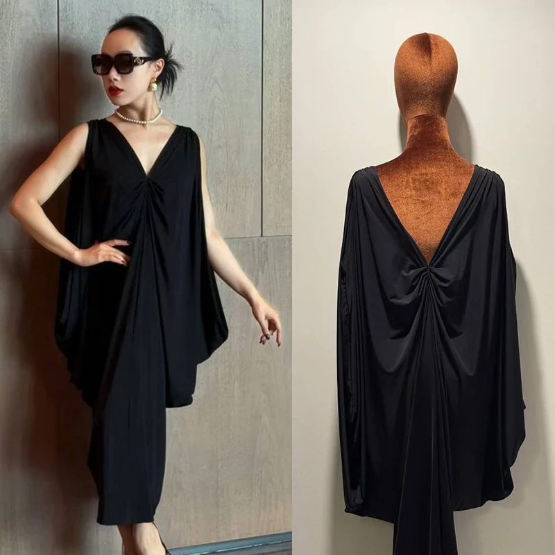 فستان رقص لاتيني جديد للنساء nV رقبة بدون أكمام فستان غير منتظم ملابس أداء فساتين ممارسة فستان الحفلات المسائية DNV25321