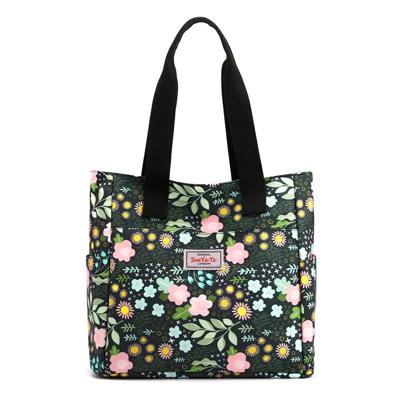 

Women Brand Shopping Bag 2023 New Floral Commute Tote Pouch Waterproof Large Capacity Shoulder Bags Fashion Handbags Bolso Mujer