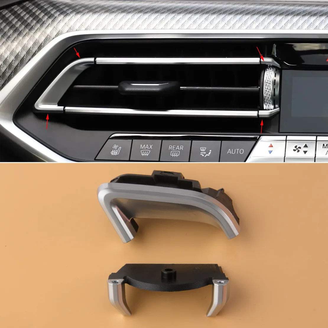 

64229399469 Middle Left Dashboard A/C Air Outlet Conditioning Vent Fixed Accessories fit for BMW X5 G05 X6 G06 X7 G07 2020-2023
