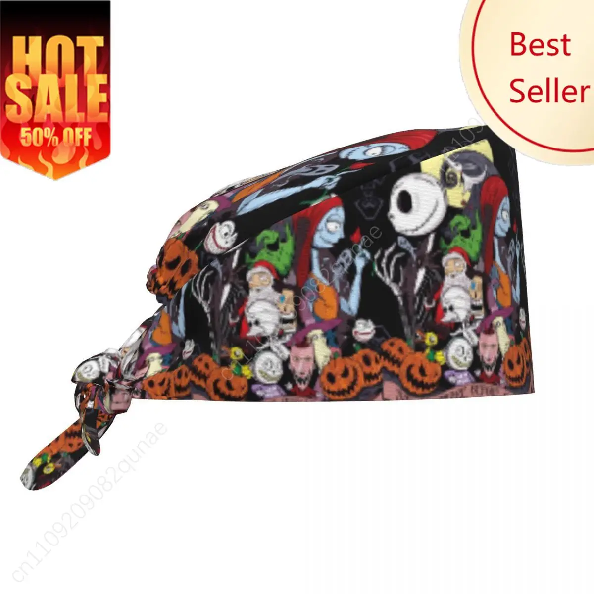 Benutzerdefinierte The Nightmare Before Christmas Arbeitskappe Chirurgische Hüte Jack und Sally Operationssaalkappe Operator Hüte Laborarbeitshut