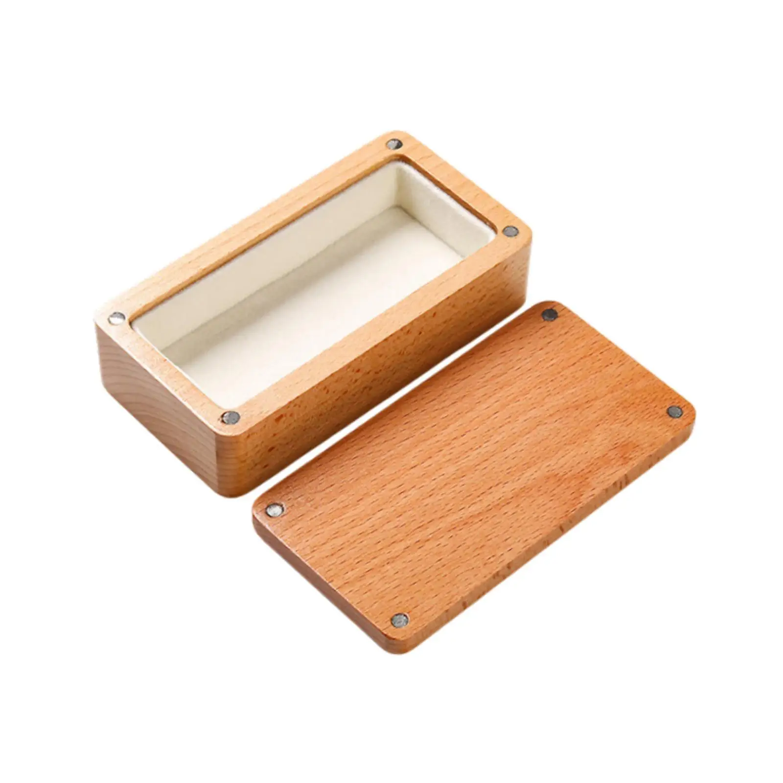 

Деревянная шкатулка для драгоценностей, женское ожерелье, серьги, органайзер для подвесок, ремесел, вечеринки, ярко-коричневый