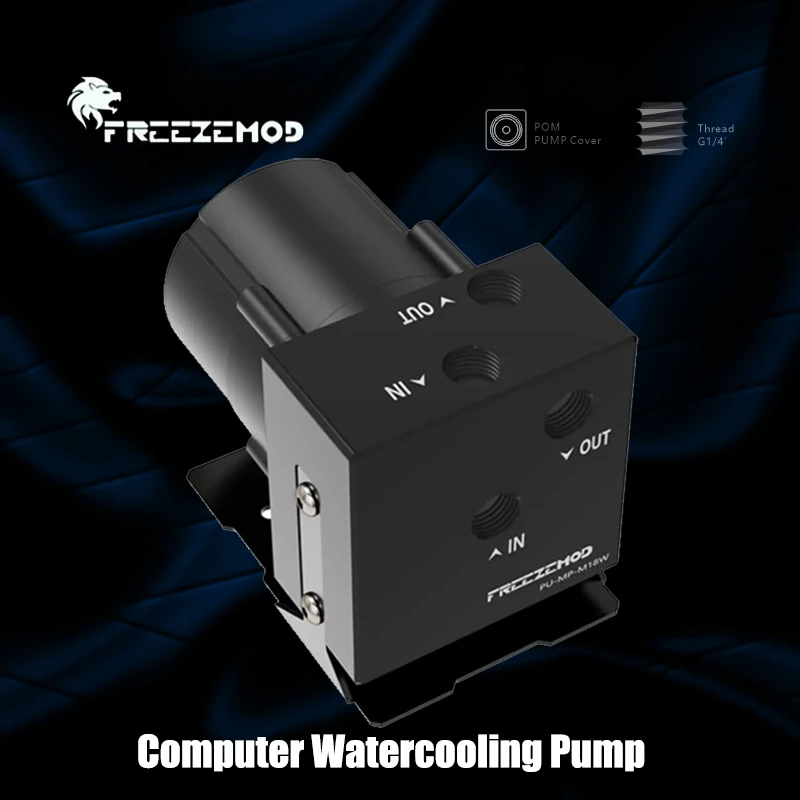 FREEZEMOD PC Watercooling Pump, Adjustable Speed & Shutdown 7m Lift Flow 1200L/H, DC12V Or DC24V Optional, PU-MP-M18W