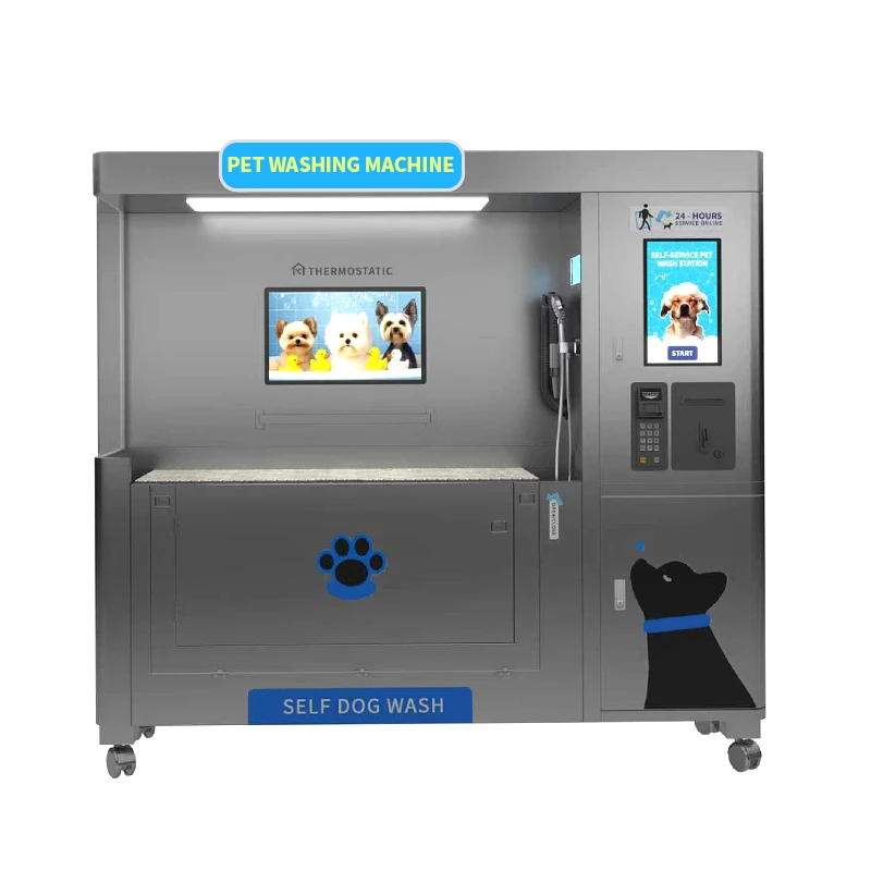 Commercial Self Service Dog Wash Machine Pet Grooming Bathing Vending Kiosk with Temperature Control for Outdoor Customize