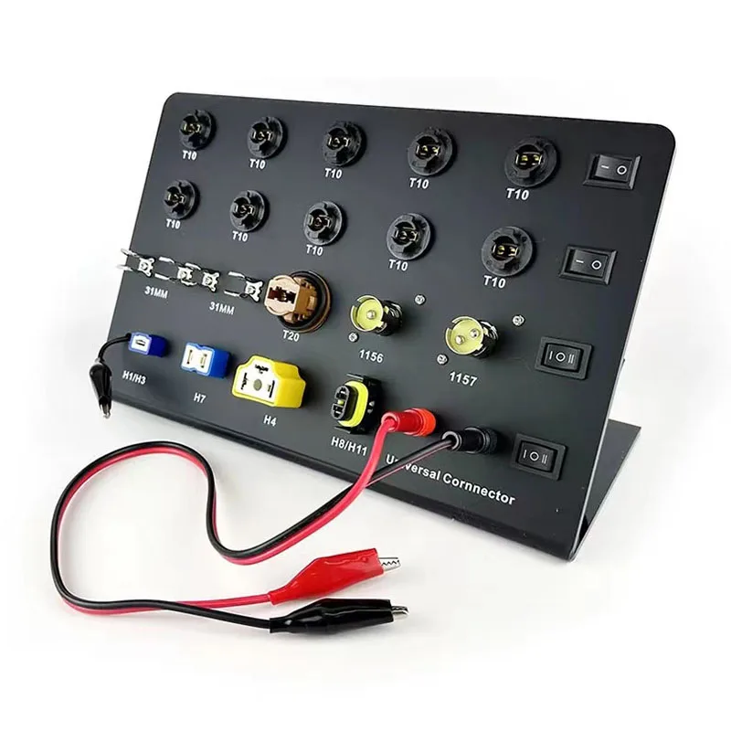 12V 24V Portable Car Light Tester Box LED Bulb Test Board Universal Headlight H4 H7 9005 Diagnostic Tool