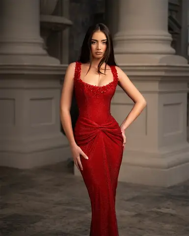 10 best sales vinröda klänningar - №2