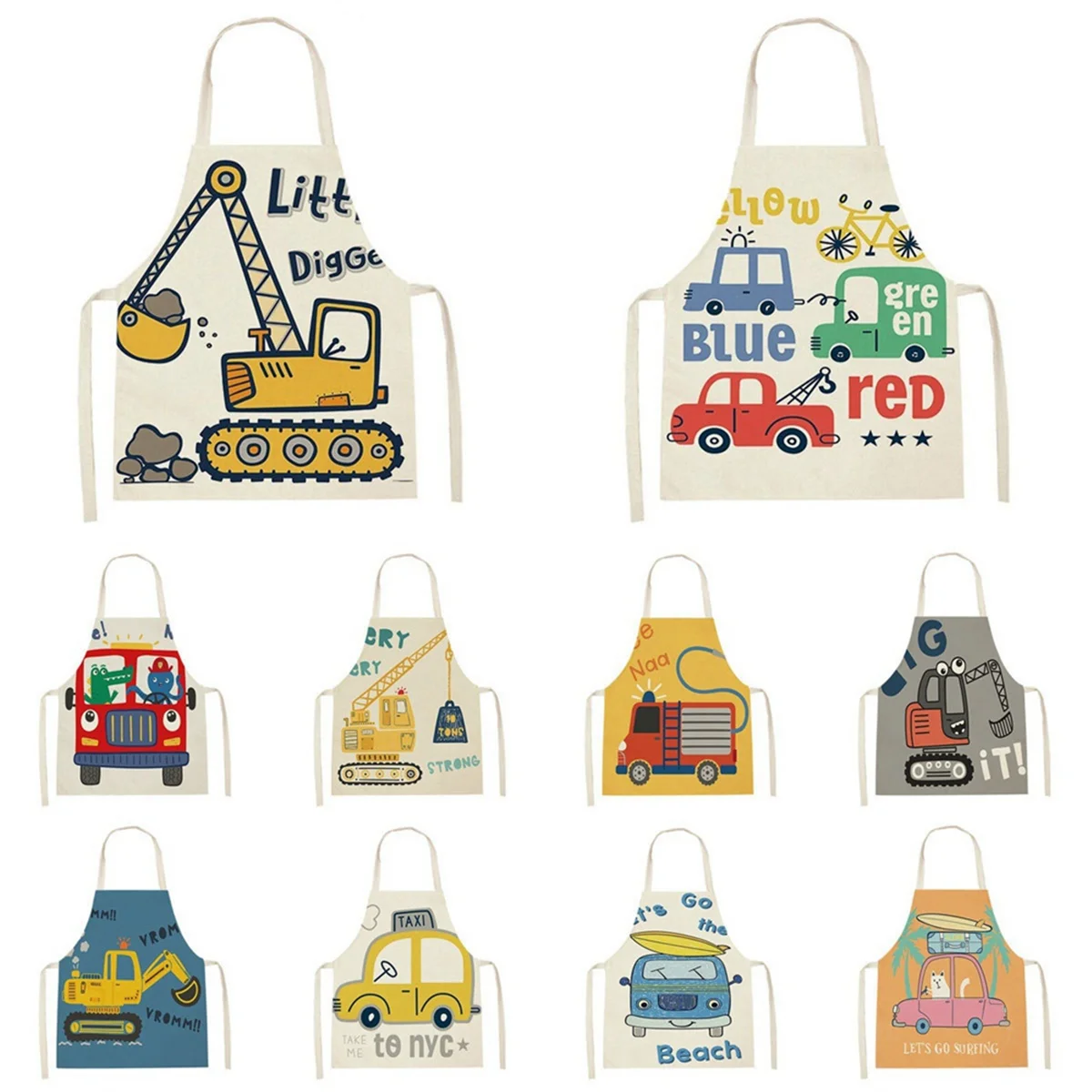 Style 4-Personalised Kids Apron for Cooking Childrens Baking Gifts Personalised Apron Kids Cooking Utensils Set