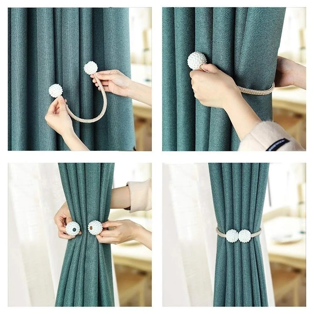 

Pearl magnetic curtain clip home decoration hanging ball button curtain fixed clip room curtain accessories Dropshipping