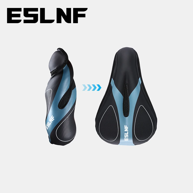 ESLNF Gel Soft Bike Anti-slip Waterproof Saddle Cover Cushion Padded Sport Bicycle Outdoor Shock Absorption Padded Seat Cover