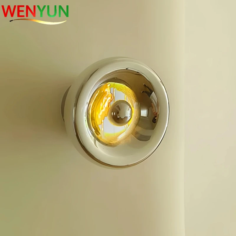 2026 Designer Lava Wall Lamp Chrome Gold Corridor Background Wall LED Living Room Bedroom Bedside Decorative Wall Light