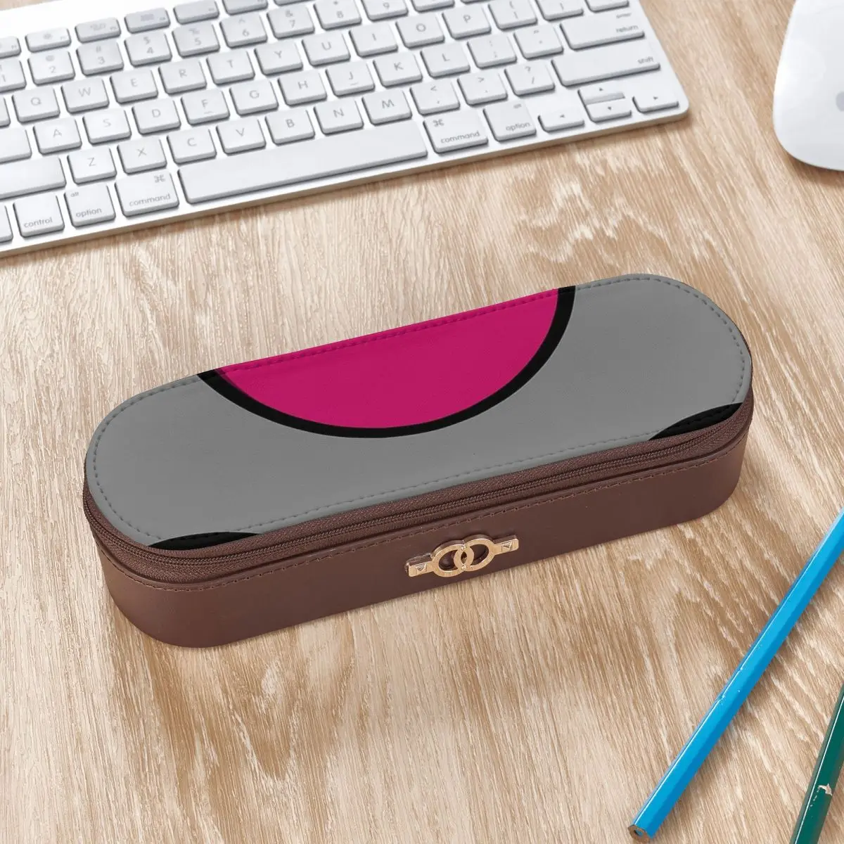 Invader Zim PAK Leather Pencil Case Pen Holder Storage Stationery Supplies Pen Box Pencil Bag for Boy Girl Gifts