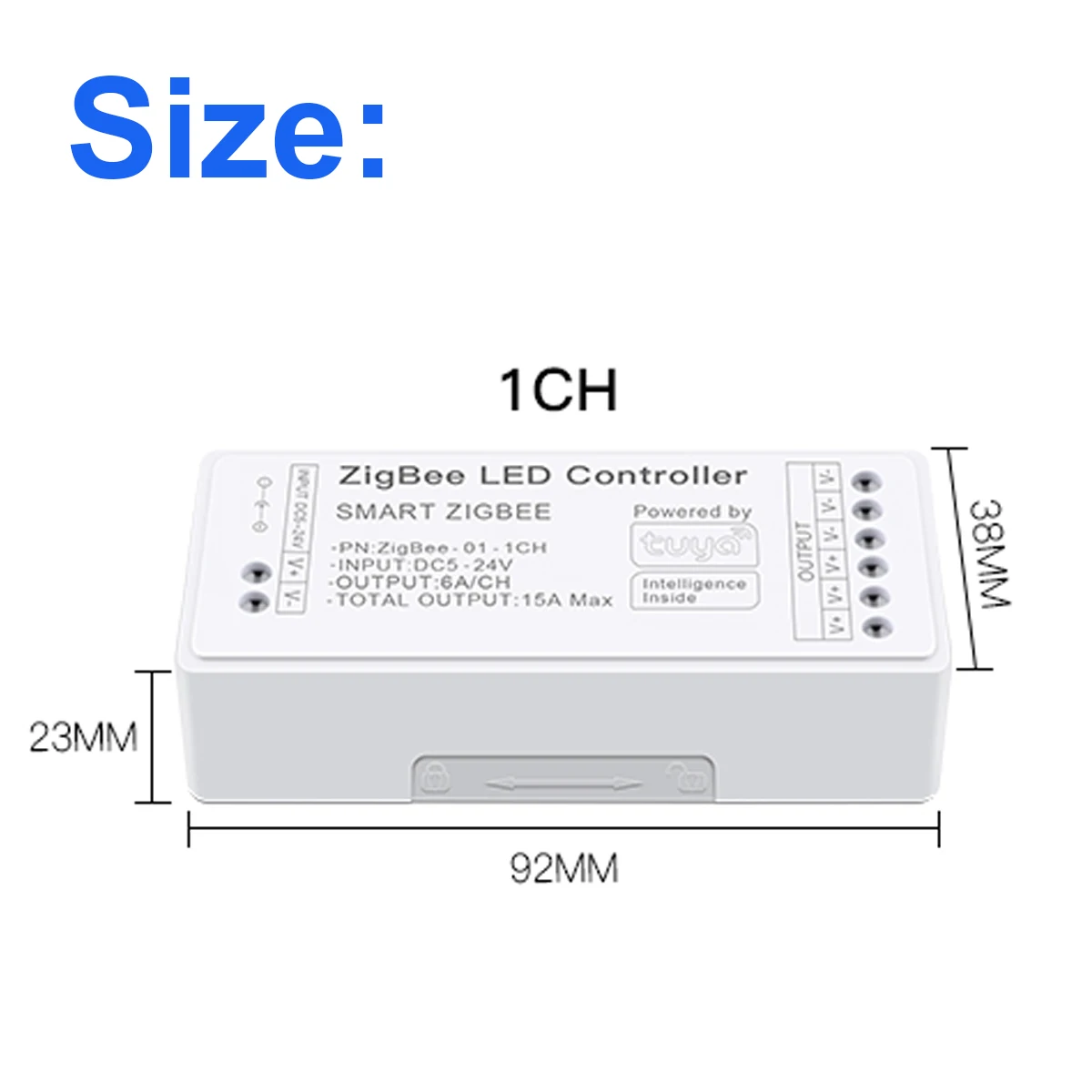 Zigbee Controller DC5V 12V 24V LED Light Dimmer Box work with Tuya Smart Life Single Color LED Strip COB 5050 2835 APP Dimming