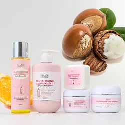 Ailke Whitening Huidverzorgingskit, Met Vitamine C, Glutathion, Verhelderend, Verminder Donkere Vlekken, Schone Vlekken, Voor Mannen En Vrouwen