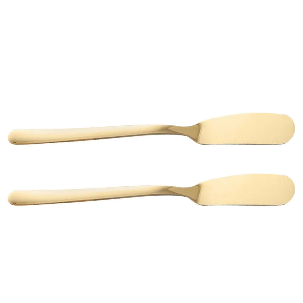 2 Cuchillos de Acero Inoxidable Pulido para Cortar Queso, Mantequilla, Brie Cremoso, Queso Firme, Mantequilla Fría y Mermelada, para Rebanar y Untar en la Cocina