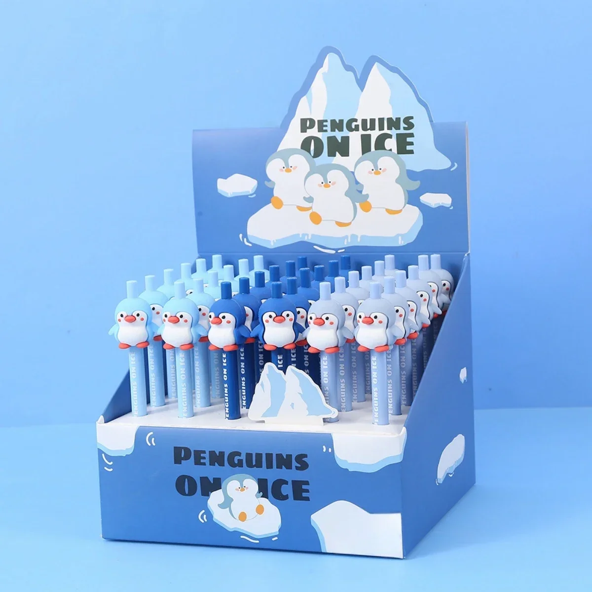 

54 pcs/lot Cute Penguin Mechanical Pencils for Writing Kawaii School Pencil Stationery Supplies Cartoon Students Prize 0.5mm