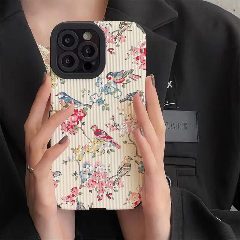 Watercolor Bird Phone Case for Iphone 11 Pro Max 12 13 Iphone 14 Pro Max Iphone 15 Pro Max Case